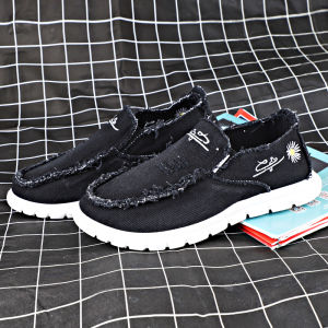 Double Star Eight Special Mens Casual Slip-On Shoes Fashionable Simple Low-Top Breathable Mesh Upgraded PU Lightweight