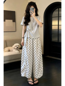 PEIZIXUAN | Casual Young T-shirt and Wide Leg Pants Set