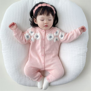 เสื้อผ้าเด็กผู้หญิงถักนิตติ้งสไตล์เจ้าหญิง เสื้อคลุมผ้าฝ้ายฤดูใบไม้ร่วงและฤดูหนาว ชุดคลุมครรภ์ ชุดคลุมครรภ์สำหรับเด็กแรกเกิด