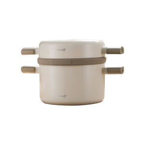 Shogun Omni Gourmet 24cm/20cm Cookware Set (Beige/Pink) - 6 in 1 Cookware Ceramic Non-stick Coating Non-Toxic PFAS