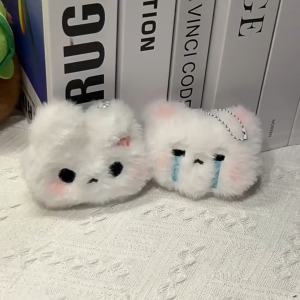 Cartoon Plush Rabbit Doll Keychain/Sweet Cute Bag Pendant Charms Keyring/Couple Friend Gift Keyring