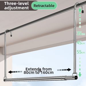 youqin | Stainless Steel Extendable No-drill Raising Drying Rack