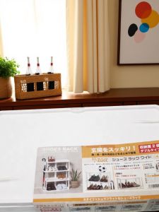 Multi-Layer Shoe Rack Storage Organizer for Home Dormitory Student Plastic Shoe Stand Artistic Style Abstract Pattern