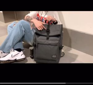 Fashion rucksack mens large capacity 16-inch laptop bag Waterproof outdoor travel backpack Korean version of the trend  Backpack male and female schoolbag High school junior high school students schoolbag