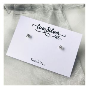 ต่างหูเงินแท้92.5% แบบเตย/เพชรCz