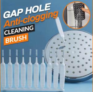 10pcs/set Bathroom Shower Head Cleaning Brush Anti Clogging Cell Phone Hole Gap Cleaning Nylon Brush Household Bathroom Kitchen Cleaning Gadget
