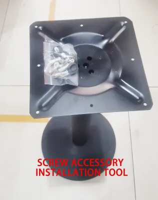 Matte black metal round table bar counter table base table metal bracket