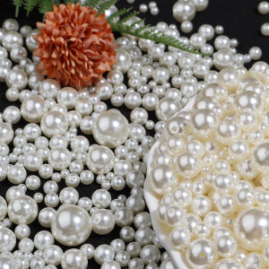 10-1000 ชิ้น/ล็อต 3-20 มม.เทียมเพิร์ลลูกปัดอะคริลิคไม่มีรูรอบลูกปัดสําหรับงานฝีมือ DIY ของขวัญเครื่องประดับทําเสื้อผ้า Accesso