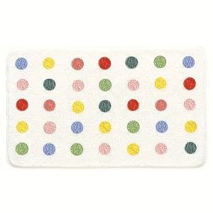 VIKAMA Bathroom Rug Non-Slip Soft Shower Rug Cute Bath Rug for Kids Water Absorbent Thick Shaggy Floor Mats for Home Decoration