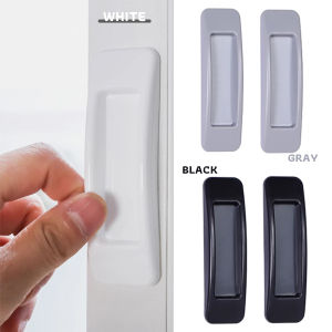 CeeJay มือจับประตู หน้าต่าง ไม่เจาะ แบบพลาสติกติดแผ่นกาว ขายเป็นคู่ Punch-Free doorknob