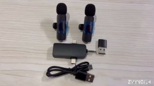 COD TaffSTUDIO Clip On Mic Wireless Noice Reduction Vlogging Singing 3.5mm 2 Microphone UHF 3in1 - K15 / Mic Imam Masjid Terbaik