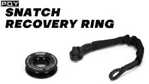 55000lbs Winch Rope Synthetic Soft Shackle or Recovery Ring Set Rugged Shackles and Protective Sleeve for Truck Vehicle Recovery