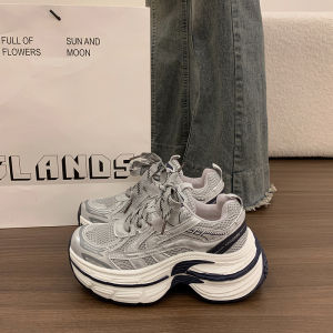 XUJIA | Thick Sole Elevating Gray Casual Shoes