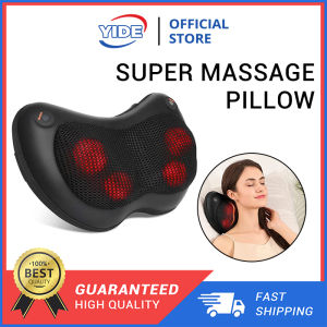 YIDE Shiatsu Back and Neck Massager - 3D Kneading Deep Tissue Massage Pillow with Heat for Muscle Pain Relief Chairs and Cars