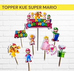 Topper MARIO BROS / Topper Kue Super Mario Luigi