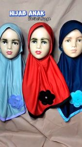 Hijab Anak 3 4 5 6 Tahun Variasi Bunga Cantik Kerudung Instan Hijab Jeblosan