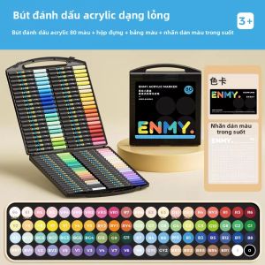 ENMI | Bút Chì Màu Không Tràn Lớp An Toàn cho Học Sinh Không Độc Rửa Được bằng Nước