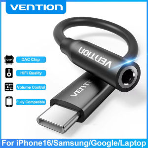 Vention | Vention HiFi USB Type C To 3.5 Jack Earphone Adapter USB-C 3 5mm Audio Cable Converter with DAC For IPhone Samsung Huawei Xiaomi