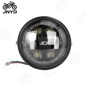 JNYD Custom 12V 6.5" Inch Motorcycle Retro Headlight LED Lamp For Harley Cruisers Sportster Cafe Racers Honda Yamaha Suzuki