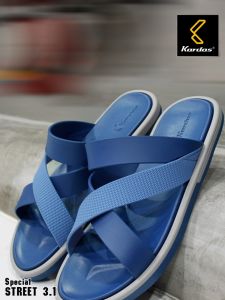 Natural Rubber Mens Slippers Soft Comfortable Wear-resistant Outdoor Wear Flat Sandals Breathable Slip-ons Summer Shoes