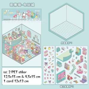 Stiker Anak 3D Sticker Motif Lucu Dekorasi Motif Mainan Anak Korea