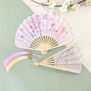 Elegant Chinese Style Fan Shell Classical Womens Hanfu Qipao Props Folding Fan Traditional Chinese Culture Festive Gift