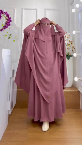 TERBARU! One Set Gamis Syari / Set Dress Kode EDITI Bahan Kringkel Premium By Ory AjeZas Collection