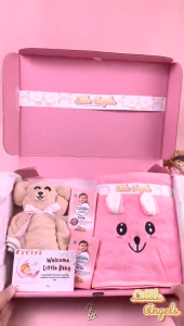 Hampers Bayi Perempuan Premium Handuk Boneka Set 4in1 Free Box / Kado Bayi Lahir