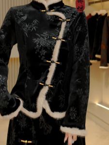 Áo Sơ Mi Lót Lông Cừu Cỡ Lớn Thời Trang Thu Đông Cho Phụ Nữ Trung Niên Áo Sơ Mi Cổ Tròn Tay Dài Thường Ngày