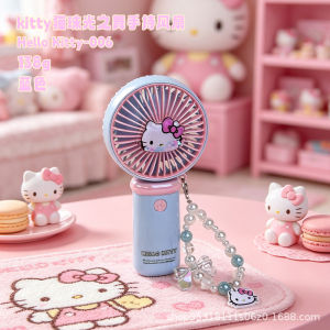 AOGER | Sanrio Hello Kitty New Portable Mini Fan Usb Rechargeable 3 Speed Adjustable Handheld Electric Fan For Desktop Outdoor Travel