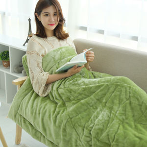 Thickened Coral Fleece Blanket Single Person Warmth for Spring Autumn Winter Student Office Nap Kindergarten Small Winter Quilt