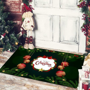 VIKAMA Kẻ Sọc Xmas Cây Bông Tuyết Giáng Sinh Vui Vẻ Thảm Cửa Chống Trượt Cho Lối Vào Trước Hiên Nhà Phong Cách Hiện Đại Trang Trí Ngoài Trời