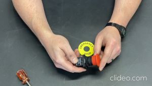 Emergency Stop Push Button Control Switch Rotating Reset Constant Close + 22mm Nameplate