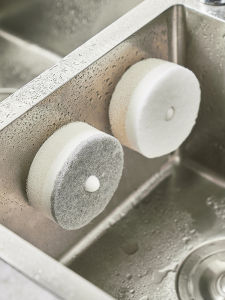 Bộ Bàn Chải Rửa Bát Nhật Bản Treo Tường Mút Rửa Mút Rửa Đĩa Đựng Mút Tròn Dụng Cụ Vệ Sinh Gia Đình Dụng Cụ Vệ Sinh