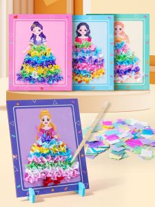 Princess Dress-Up DIY Handmade Craft Toy for Girls Intelligence Development Creative Plaything Assembly Model Decoration
