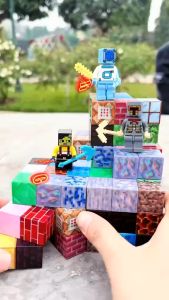 Đồ Chơi Tư Duy Xếp Hình Khối Nam Châm Từ Tính 2x2cm Mycraft Lắp Ráp Xây Dựng Mô Hình Thành Phố Trang Trại Nhà Cửa