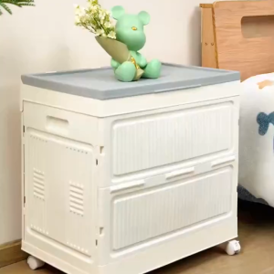 Foldable Storage Box Transparent Stackable Organizer With Wheels Large Household Clothing Storage Box