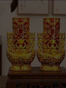 เชิงเทียน เชิงเทียนสำหรับใส่เทียนแก้ว แถมฟรีเทียนแก้ว ชุดไหว้เจ้า บรรพบุรุษ ตามเทศกาลต่างๆ เชิงเทียนพรีเมี่ยม ราคาต่อคู่