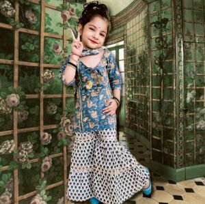 Kids Sharara Suit Timeless Elegance For Baby Girls and Kids Punjabi Suit Type