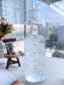 500ml Water Bottle Juice Bottle Motivational Aesthetic Daily Water Jug and Bottle Leak-Proof Tumbler