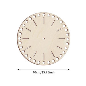 YOMDID 1pc Macrame Clock Base DIY Clock Base Weaving Craft Tool Creative Perforated Wooden Clock Board For Macrame Weaving