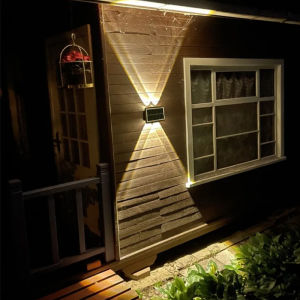 【Malaysia Stock】LED Solar light outdoor waterproof wall light super bright solar outdoor lighti automatic ON/OFF Garden Lights Up And Down Luminous lampu Solar LED outdoor light rechargeable for fence garden path courtyard walkway Landscape Lights
