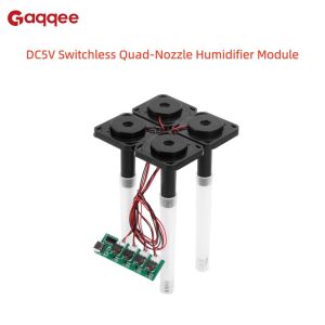 DC5V Switchless Quad-Nozzle Humidifier Module Ultrasonic Atomiser DIY Kit Type-C Interface Suitable for Plant Humidification etc