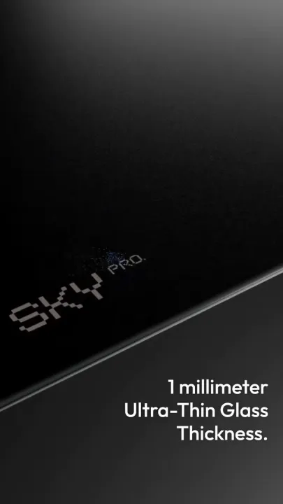 VOICSKY SKY SuperSlim GLASS Mousepad XL - 1.5MM Thickness - DARK / LIGHT
