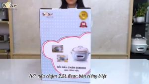 Nồi Nấu Cháo Chậm Cho Bé Bear Đa Năng Nồi Chưng Yến Nấu Cháo Hầm Soup Bản Quốc Tế Bảo Hành 18 Tháng