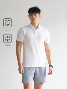 เสื้อยืดคอโปโล Coolmax สำหรับผู้ชาย ทรงหลวม สไตล์ลำลอง แขนสั้น ฤดูร้อน 2024 แบรนด์ DRIOTOPIA เสื้อยืดคอกลม