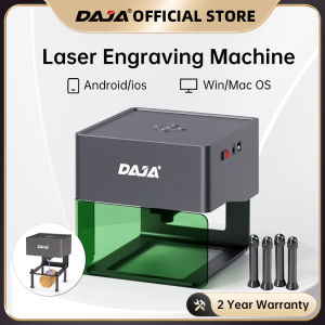 DAJA DJ6 Laser Engraving Machine Marking Label Printer Wood Carving Acrylic Cutting Pood Carving Machine Automatic Portable DIY Home US Plug