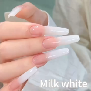 Pudding Milky White Gel Nail Polish Pure Color UV Gel Polish For Professionals Starter Nail Art DIY 15ml