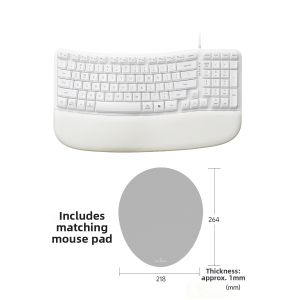 Sanwa Supply | Ergonomic Wireless Bluetooth Keyboard and Mouse Set with Palm Rest