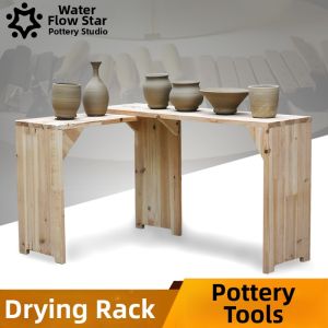 Pottery Drying and Shaping Wooden Display Rack